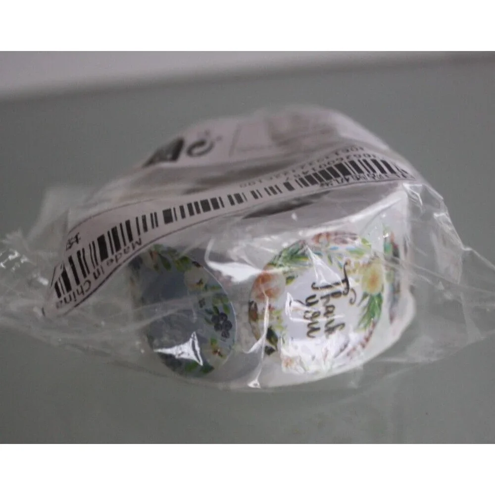 500 Pcs 1 inch Assorted Floral Thank You Stickers Round Sealing & Shipping NIP